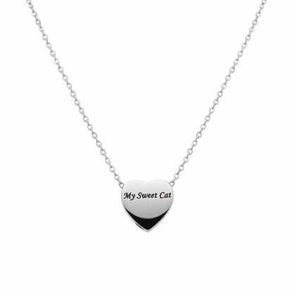 Custom Ashes Pet Picture Necklace With Heart