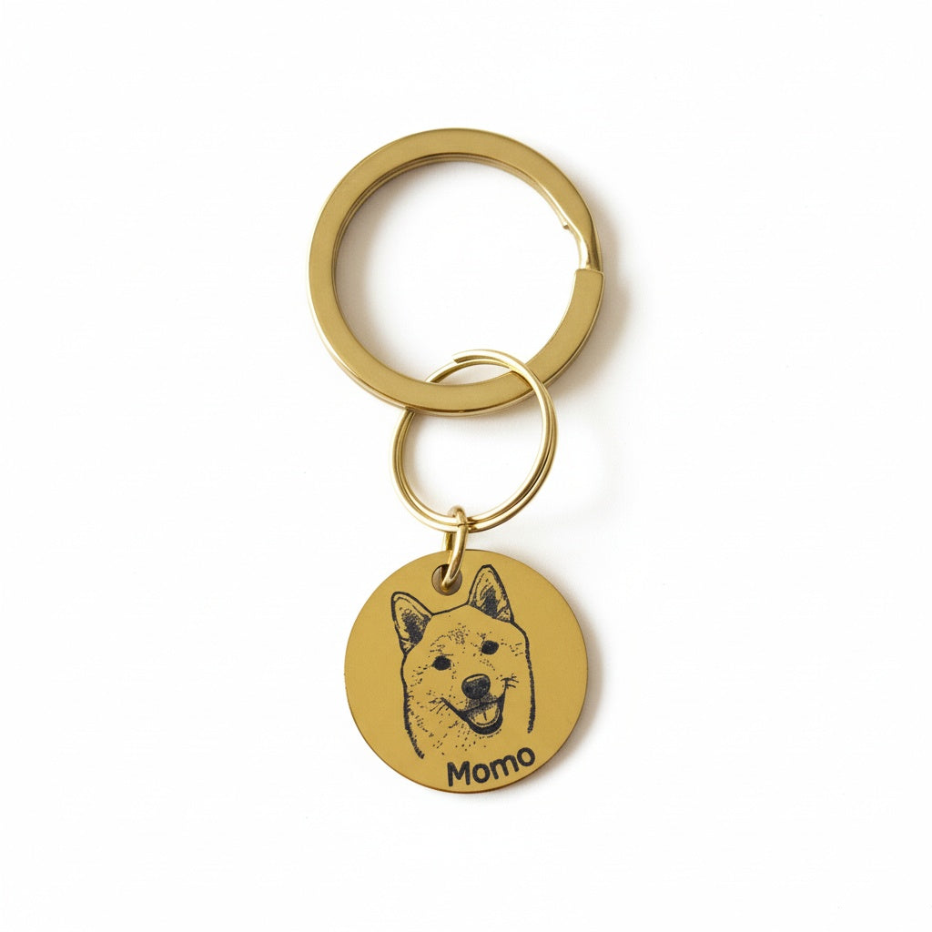 Custom Pet Portrait Keychain