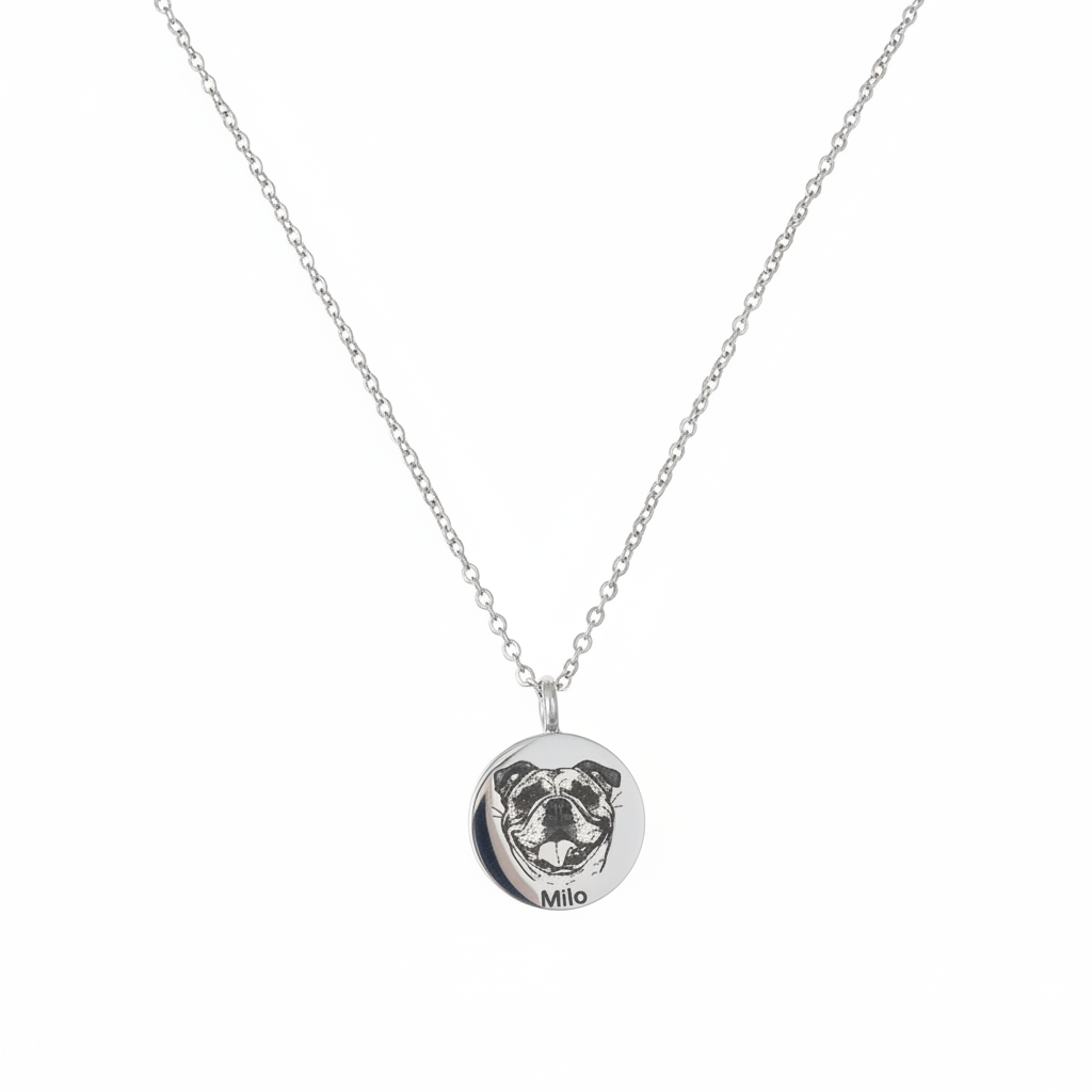 Custom Pet Photo Necklace For Ashes