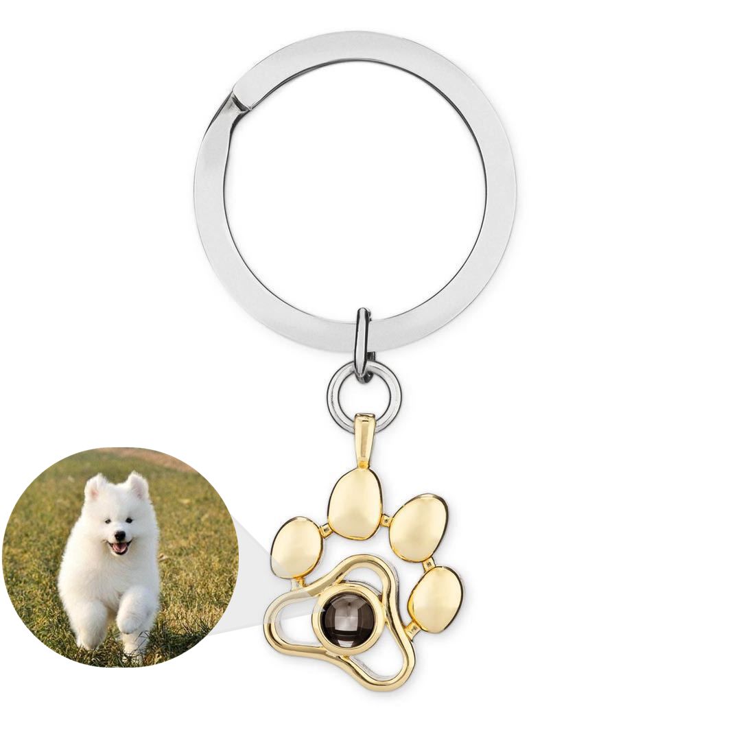 Personalized Pet Portrait Projection Keychain