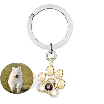 Personalized Pet Portrait Projection Keychain